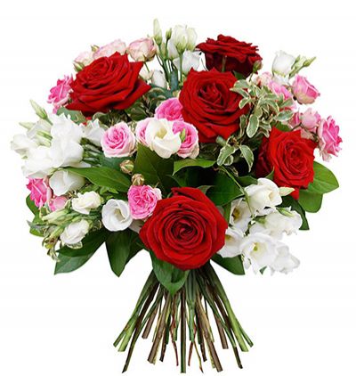 ein bouquet von 9 rosa rosen Mixed Blumen BlumenstrauÃŸ 